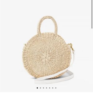 Clare V Moyen Alice Cream Basket Bag with Top Handle and Detachable Strap